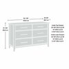 Sauder Summit Station Dresser Glacier Oak , Safety tested for stability to help reduce tip-over accidents 431999